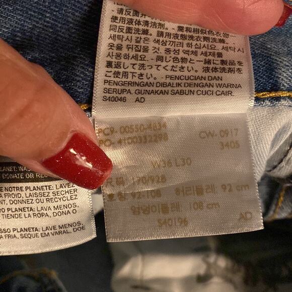 Levi's Men’s Blue Denim Jeans Size 36 x 30 - Picture 7 of 7